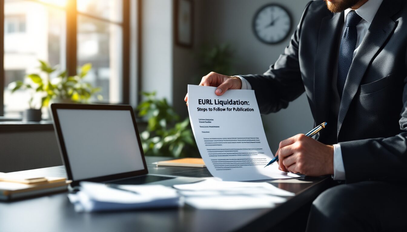 Annonce légale de liquidation EURL
